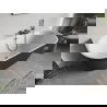 Mexen Oris voľne stojaca vaňa k stene ryhovaná 150 x 75 cm, biela/sivá, prepad gun gray brúsený - 52871507562-66