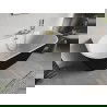 Mexen Oris vaňa voľne stojaca pri stene ryhovaná 150 x 75 cm, biela/čierna, prepad zlatý - 52871507575-50