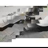 Mexen Oris voľne stojaca rebrovaná vaňa k stene 150 x 75 cm, biela/čierna, prepad zlatý kartáčovaný - 52871507575-55