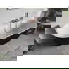Mexen Oris voľne stojaca pri stene ryhovaná 150 x 75 cm, biela/čierna, prepad meď kartáčovaná - 52871507575-65