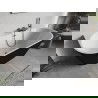 Mexen Oris voľne stojaca priestorová vaňa vrúbkovaná 150 x 75 cm, biela/čierna, prepad gun metal - 52871507575-95