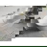 Mexen Oris voľne stojaca ryhovaná pri stene 170 x 80 cm, biela, zlatý prepad - 52871708000-50