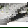 Mexen Oris voľne stojaca ryhovaná pri stene 170 x 80 cm, biela, zlatý prepad - 52871708000-50