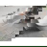 Mexen Oris voľne stojaca nástenná drážkovaná vaňa 170 x 80 cm, biela, zlatý prepad - 52871708000-60
