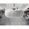 Mexen Oris voľne stojaca vaňa pri stene rebrovaná 170 x 80 cm, biela/sivá, prepad gun gray brúsený - 52871708062-66