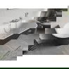 Mexen Oris voľne stojaca pri stene ryhovaná 170 x 80 cm, biela/sivá, prepad nikel brúsený - 52871708062-97