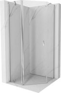 Mexen Mist päťuholníkový sprchovací kút s výklopnými dverami 100 x 100 cm, priehľadný, chróm - 8A8-100-100-01-00