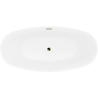 Mexen Lira voľne stojaca vaňa vzor 170 x 80 cm, biela/čierna, prepad zlatý - 52831708075-50