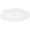 Mexen Lira voľne stojaca vaňa vzor 170 x 80 cm, biela/čierna, prepad brúsený nikel - 52831708075-97