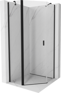 Mexen Mist päťuholníková sprchová kabína s výklopnými dverami 100 x 100 cm, transparentná, čierna - 8A8-100-100-70-00
