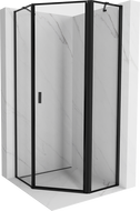Mexen Mist päťuholníková sprchová kabína, pravá 100 x 100 cm, čierny rám, čierna - 8A8-100-100-70-70-P