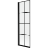 Mexen Mist vaničkový paraván 1-krídlový ľavý 60 x 150 cm, čierna mriežka, čierny - 8A9-060-001-70-77-L