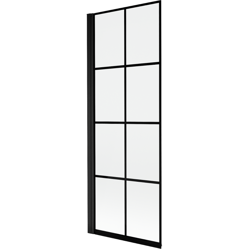 Mexen Mist sprchová zábrana 1-krídlová ľavá 70 x 150 cm, čierna mriežka, čierny - 8A9-070-001-70-77-L