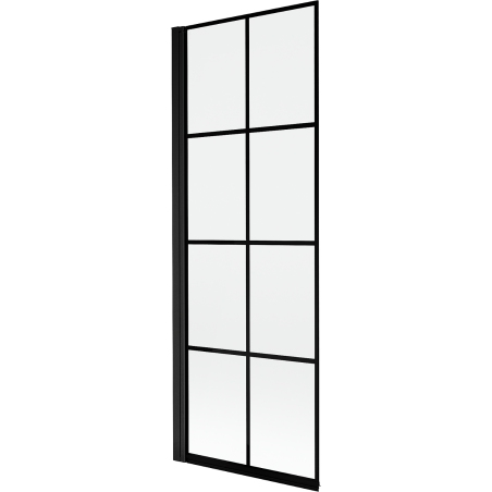Mexen Mist sprchová zábrana 1-krídlová ľavá 70 x 150 cm, čierna mriežka, čierny - 8A9-070-001-70-77-L