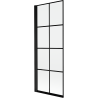 Mexen Mist sprchová zábrana 1-krídlová ľavá 70 x 150 cm, čierna mriežka, čierny - 8A9-070-001-70-77-L