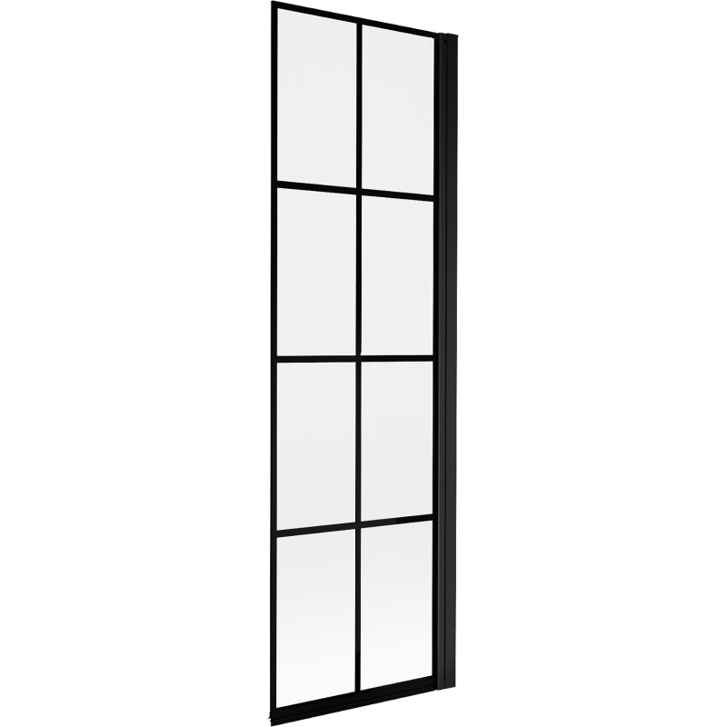 Mexen Mist sprchový paraván 1-krídlový pravý 60 x 150 cm, čierna mriežka, čierny - 8A9-060-001-70-77-P