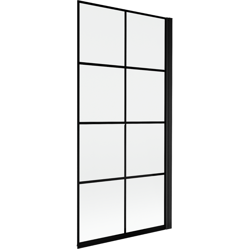 Mexen Mist sprchová zástena 1-krídlová pravá 90 x 150 cm, čierna mriežka, čierna - 8A9-090-001-70-77-P