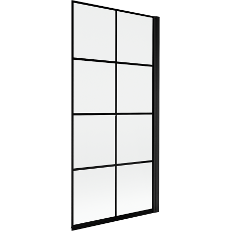 Mexen Mist sprchová zástena 1-krídlová pravá 90 x 150 cm, čierna mriežka, čierna - 8A9-090-001-70-77-P