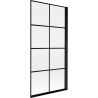 Mexen Mist sprchová zástena 1-krídlová pravá 90 x 150 cm, čierna mriežka, čierna - 8A9-090-001-70-77-P