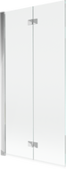 Mexen Mist sprchový záves dvojkrídlový ľavý 90 x 150 cm, transparentný, chróm - 8A9-090-002-01-00-L