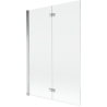 Mexen Mist vanová zástěna 2-dielna ľavá 120 x 150 cm, transparentná, chróm - 8A9-120-002-01-00-L
