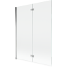 Mexen Mist vaňová zástena 2-krídlová ľavá 130 x 150 cm, transparentná, chróm - 8A9-130-002-01-00-L