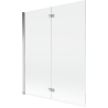 Mexen Mist sprchový paraván 2-dielny ľavý 140 x 150 cm, priehľadný, chróm - 8A9-140-002-01-00-L