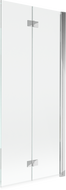 Mexen Mist sprchová zástenka dvojkrídlová pravá 80 x 150 cm, transparentná, chróm - 8A9-080-002-01-00-P