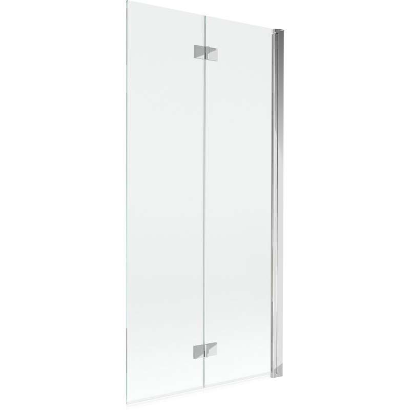 Mexen Mist pravá dvojkrídla vaňová zástenka 90 x 150 cm, transparentná, chróm - 8A9-090-002-01-00-P