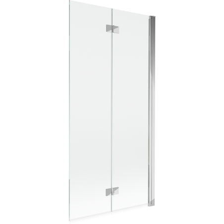 Mexen Mist pravá dvojkrídla vaňová zástenka 90 x 150 cm, transparentná, chróm - 8A9-090-002-01-00-P