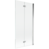 Mexen Mist pravá dvojkrídla vaňová zástenka 90 x 150 cm, transparentná, chróm - 8A9-090-002-01-00-P