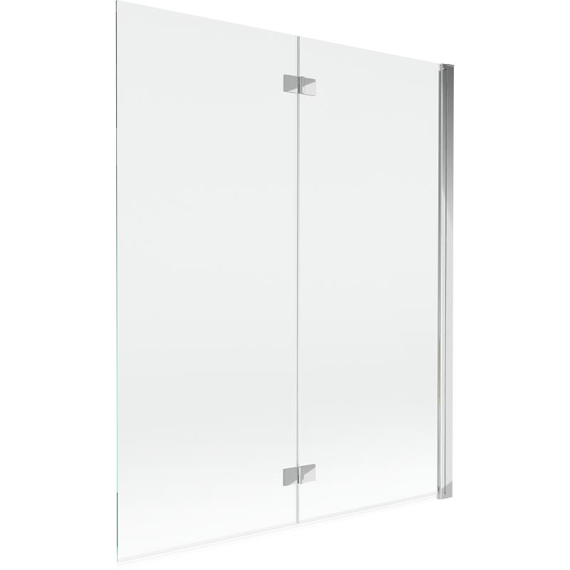 Mexen Mist sprchová záclona 2-krídlová pravá 140 x 150 cm, transparentná, chróm - 8A9-140-002-01-00-P