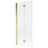 Mexen Mist sprchová zástena 2-krídlová ľavá 80 x 150 cm, priehľadná, zlatá - 8A9-080-002-50-00-L