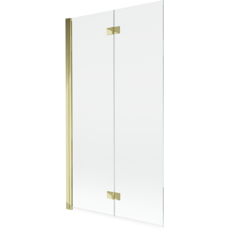 Mexen Mist vaneľová zástena dvojkrídlová ľavá 100 x 150 cm, transparentná, zlatá - 8A9-100-002-50-00-L