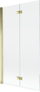Mexen Mist vaneľová zástena dvojkrídlová ľavá 100 x 150 cm, transparentná, zlatá - 8A9-100-002-50-00-L