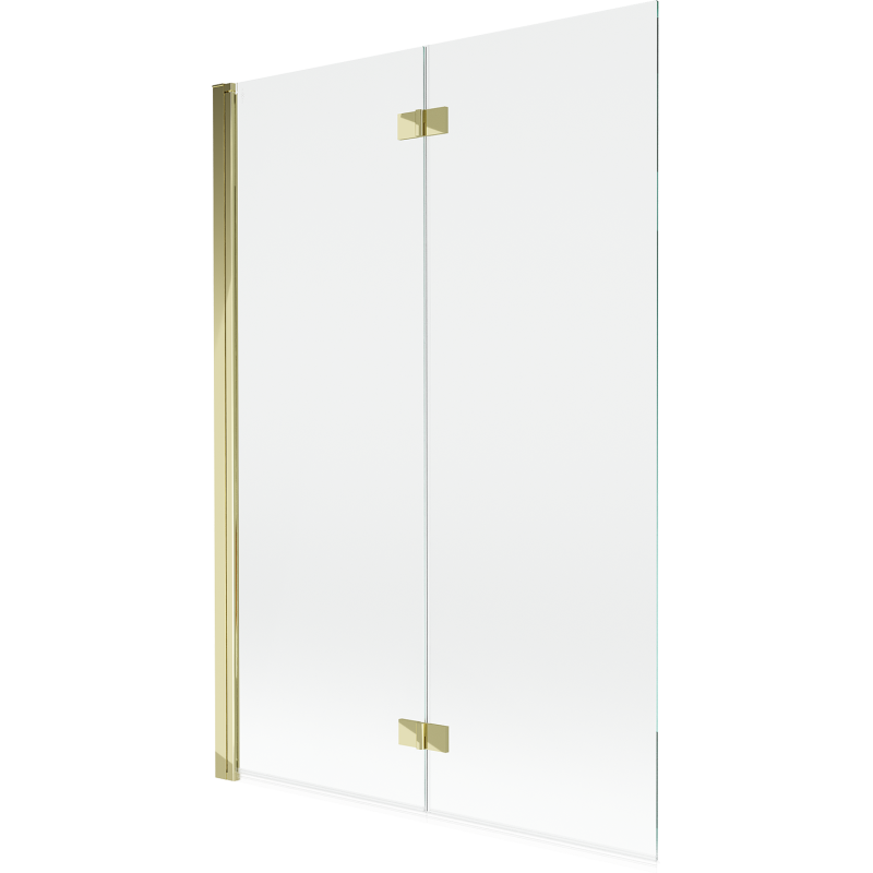 Mexen Mist sprchová zástenka 2-krídlová ľavá 120 x 150 cm, transparentná, zlatá - 8A9-120-002-50-00-L