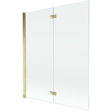 Mexen Mist sprchový paravan 2-krídlový ľavý 140 x 150 cm, transparentný, zlatý - 8A9-140-002-50-00-L