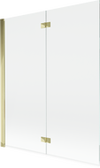 Mexen Mist sprchový paravan 2-krídlový ľavý 140 x 150 cm, transparentný, zlatý - 8A9-140-002-50-00-L