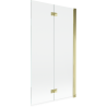 Mexen Mist sprchová zástena dvojkrídlová pravá 100 x 150 cm, transparentná, zlatá - 8A9-100-002-50-00-P
