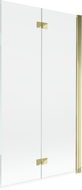 Mexen Mist sprchová zástena dvojkrídlová pravá 100 x 150 cm, transparentná, zlatá - 8A9-100-002-50-00-P