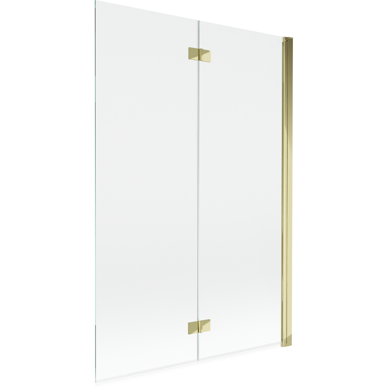 Mexen Mist sprchový paraván 2-krídlový pravý 120 x 150 cm, transparentný, zlatý - 8A9-120-002-50-00-P
