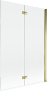 Mexen Mist sprchový paraván 2-krídlový pravý 120 x 150 cm, transparentný, zlatý - 8A9-120-002-50-00-P