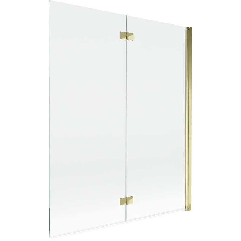 Mexen Mist sprchová zástena 2-krídlová pravá 140 x 150 cm, transparentná, zlatá - 8A9-140-002-50-00-P