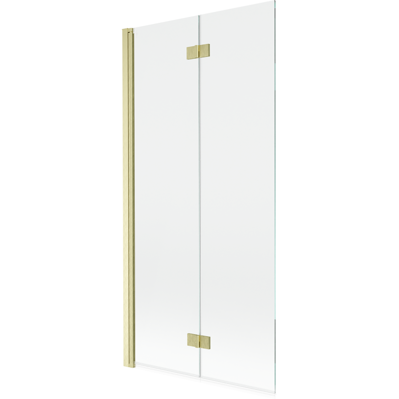 Mexen Mist sprchová zástena 2-krídlová ľavá 90 x 150 cm, transparentná, zlatá kartáčovaná - 8A9-090-002-55-00-L