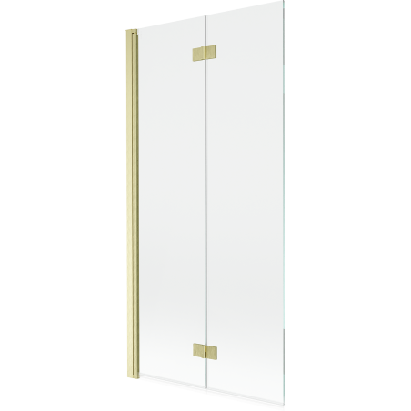Mexen Mist sprchová zástena 2-krídlová ľavá 90 x 150 cm, transparentná, zlatá kartáčovaná - 8A9-090-002-55-00-L
