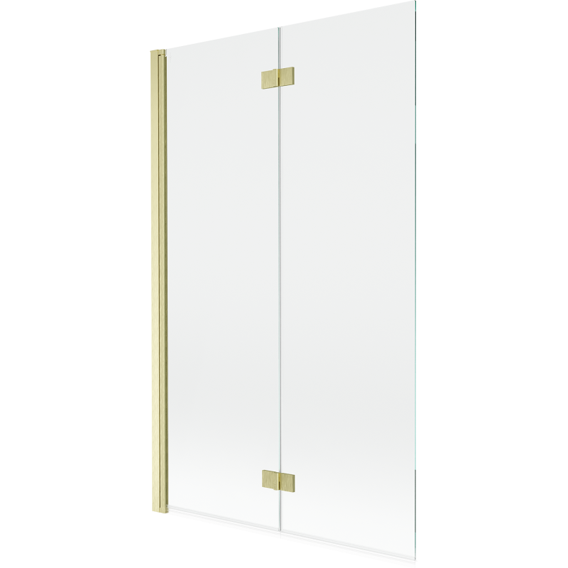 Mexen Mist sprchová zástena dvojkrídlová ľavá 110 x 150 cm, priehľadná, zlatá kartáčovaná - 8A9-110-002-55-00-L
