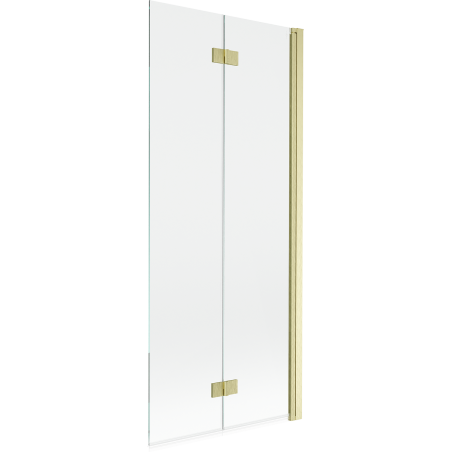Mexen Mist sprchový záves 2-krídlový pravý 80 x 150 cm, transparentný, zlatý brúsený - 8A9-080-002-55-00-P