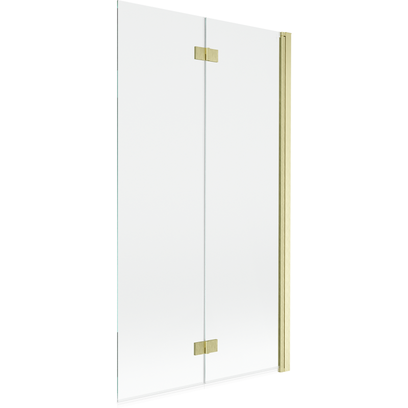 Mexen Mist sprchová stena dvojkrídlová pravá 100 x 150 cm, transparentná, zlatá kartáčovaná - 8A9-100-002-55-00-P