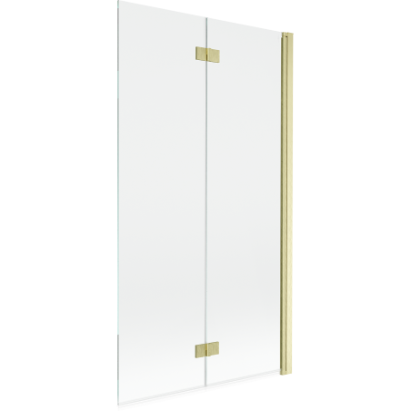 Mexen Mist sprchová stena dvojkrídlová pravá 100 x 150 cm, transparentná, zlatá kartáčovaná - 8A9-100-002-55-00-P