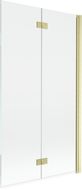 Mexen Mist sprchová stena dvojkrídlová pravá 100 x 150 cm, transparentná, zlatá kartáčovaná - 8A9-100-002-55-00-P
